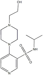 4-[4-(2-hydroxyethyl)-1-piperazinyl]-N-isopropyl-3-pyridinesulfonamide Struktur