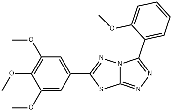 3-(2-methoxyphenyl)-6-(3,4,5-trimethoxyphenyl)[1,2,4]triazolo[3,4-b][1,3,4]thiadiazole Struktur