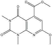 methyl 7-methoxy-1,3-dimethyl-2,4-dioxo-1,2,3,4-tetrahydropyrido[2,3-d]pyrimidine-5-carboxylate Struktur