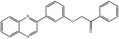 1-phenyl-2-[3-(2-quinoxalinyl)phenoxy]ethanone Struktur