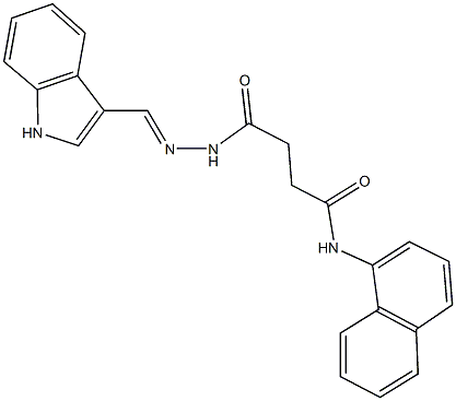 4-[2-(1H-indol-3-ylmethylene)hydrazino]-N-(1-naphthyl)-4-oxobutanamide Struktur