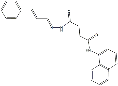 N-(1-naphthyl)-4-oxo-4-[2-(3-phenyl-2-propenylidene)hydrazino]butanamide Struktur