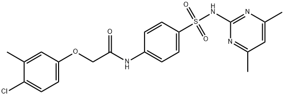 2-(4-chloro-3-methylphenoxy)-N-(4-{[(4,6-dimethyl-2-pyrimidinyl)amino]sulfonyl}phenyl)acetamide Struktur