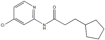 N-(4-chloro-2-pyridinyl)-3-cyclopentylpropanamide Struktur