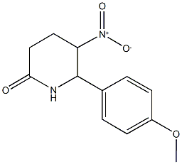 5-nitro-6-(4-methoxyphenyl)-2-piperidinone Struktur