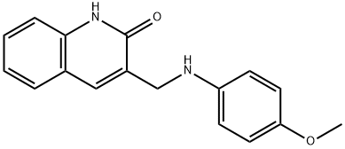 3-[(4-methoxyanilino)methyl]-2(1H)-quinolinone Struktur