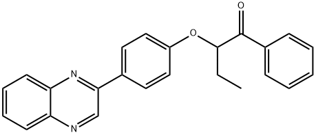 1-phenyl-2-[4-(2-quinoxalinyl)phenoxy]-1-butanone Struktur