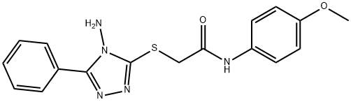 2-[(4-amino-5-phenyl-4H-1,2,4-triazol-3-yl)sulfanyl]-N-(4-methoxyphenyl)acetamide Struktur