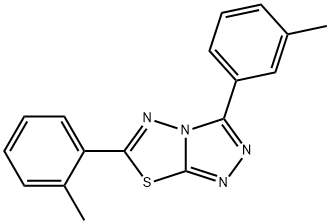 6-(2-methylphenyl)-3-(3-methylphenyl)[1,2,4]triazolo[3,4-b][1,3,4]thiadiazole Struktur