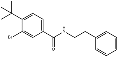 3-bromo-4-tert-butyl-N-(2-phenylethyl)benzamide Struktur