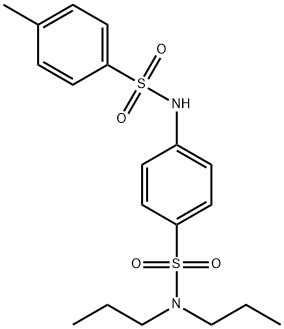 4-{[(4-methylphenyl)sulfonyl]amino}-N,N-dipropylbenzenesulfonamide Struktur