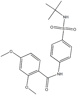 N-{4-[(tert-butylamino)sulfonyl]phenyl}-2,4-dimethoxybenzamide Struktur