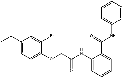 2-{[(2-bromo-4-ethylphenoxy)acetyl]amino}-N-phenylbenzamide Struktur