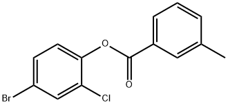 4-bromo-2-chlorophenyl 3-methylbenzoate Struktur