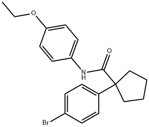 1-(4-bromophenyl)-N-(4-ethoxyphenyl)cyclopentanecarboxamide Struktur