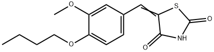 5-(4-butoxy-3-methoxybenzylidene)-1,3-thiazolidine-2,4-dione Struktur