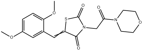 5-(2,5-dimethoxybenzylidene)-3-[2-(4-morpholinyl)-2-oxoethyl]-1,3-thiazolidine-2,4-dione Struktur