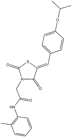 2-[5-(4-isopropoxybenzylidene)-2,4-dioxo-1,3-thiazolidin-3-yl]-N-(2-methylphenyl)acetamide Struktur