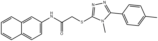 2-{[4-methyl-5-(4-methylphenyl)-4H-1,2,4-triazol-3-yl]sulfanyl}-N-(2-naphthyl)acetamide Struktur