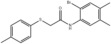 N-(2-bromo-4,5-dimethylphenyl)-2-[(4-methylphenyl)sulfanyl]acetamide Struktur