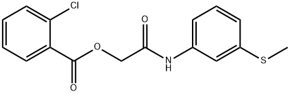 2-[3-(methylsulfanyl)anilino]-2-oxoethyl 2-chlorobenzoate Struktur