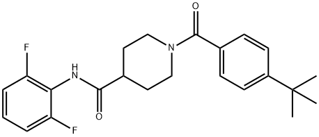 1-(4-tert-butylbenzoyl)-N-(2,6-difluorophenyl)-4-piperidinecarboxamide Struktur