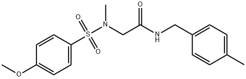 2-[[(4-methoxyphenyl)sulfonyl](methyl)amino]-N-(4-methylbenzyl)acetamide Struktur