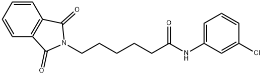 N-(3-chlorophenyl)-6-(1,3-dioxo-1,3-dihydro-2H-isoindol-2-yl)hexanamide Struktur