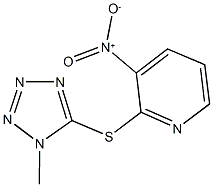 3-nitro-2-[(1-methyl-1H-tetraazol-5-yl)sulfanyl]pyridine Struktur