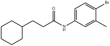 N-(4-bromo-3-methylphenyl)-3-cyclohexylpropanamide Struktur