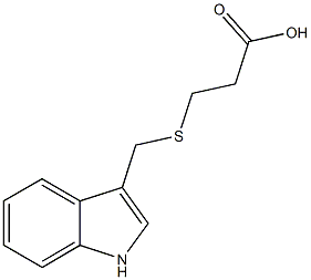 3-[(1H-indol-3-ylmethyl)sulfanyl]propanoic acid Struktur