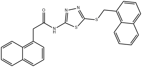 2-(1-naphthyl)-N-{5-[(1-naphthylmethyl)sulfanyl]-1,3,4-thiadiazol-2-yl}acetamide Struktur