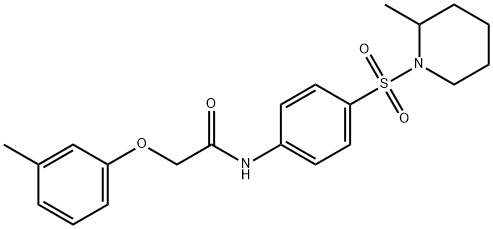 2-(3-methylphenoxy)-N-{4-[(2-methylpiperidin-1-yl)sulfonyl]phenyl}acetamide Struktur