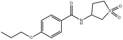 N-(1,1-dioxidotetrahydrothien-3-yl)-4-propoxybenzamide Struktur