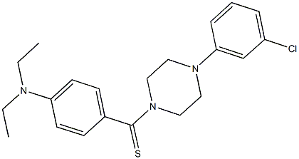 N-(4-{[4-(3-chlorophenyl)-1-piperazinyl]carbothioyl}phenyl)-N,N-diethylamine Struktur