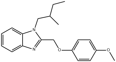 2-[(4-methoxyphenoxy)methyl]-1-(2-methylbutyl)-1H-benzimidazole Struktur