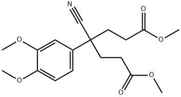 dimethyl 4-cyano-4-(3,4-dimethoxyphenyl)heptanedioate Struktur