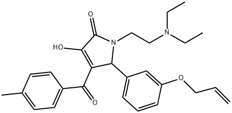 5-[3-(allyloxy)phenyl]-1-[2-(diethylamino)ethyl]-3-hydroxy-4-(4-methylbenzoyl)-1,5-dihydro-2H-pyrrol-2-one Struktur