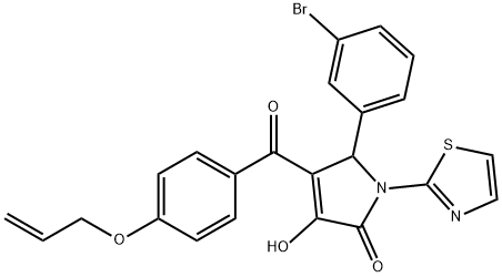 4-[4-(allyloxy)benzoyl]-5-(3-bromophenyl)-3-hydroxy-1-(1,3-thiazol-2-yl)-1,5-dihydro-2H-pyrrol-2-one Struktur