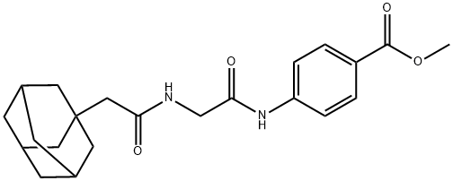 methyl 4-({[(1-adamantylacetyl)amino]acetyl}amino)benzoate Struktur