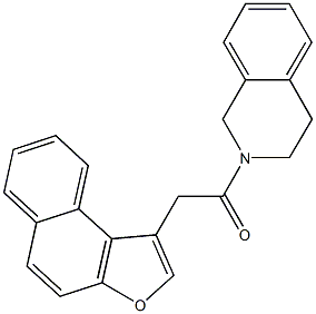 2-(naphtho[2,1-b]furan-1-ylacetyl)-1,2,3,4-tetrahydroisoquinoline Struktur