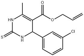 allyl 4-(3-chlorophenyl)-6-methyl-2-thioxo-1,2,3,4-tetrahydropyrimidine-5-carboxylate Struktur