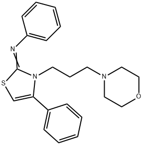 N-(3-[3-(4-morpholinyl)propyl]-4-phenyl-1,3-thiazol-2(3H)-ylidene)-N-phenylamine Struktur