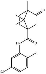 N-(5-chloro-2-methylphenyl)-4,7,7-trimethyl-3-oxobicyclo[2.2.1]heptane-1-carboxamide Struktur