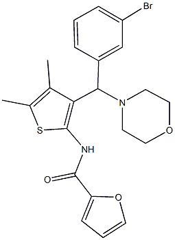 N-{3-[(3-bromophenyl)(4-morpholinyl)methyl]-4,5-dimethyl-2-thienyl}-2-furamide Struktur