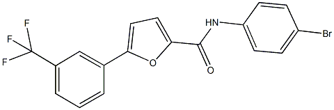 N-(4-bromophenyl)-5-[3-(trifluoromethyl)phenyl]-2-furamide Struktur