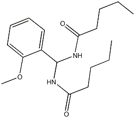 N-[(2-methoxyphenyl)(pentanoylamino)methyl]pentanamide Struktur