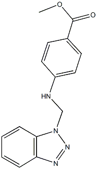 methyl 4-[(1H-1,2,3-benzotriazol-1-ylmethyl)amino]benzoate Struktur