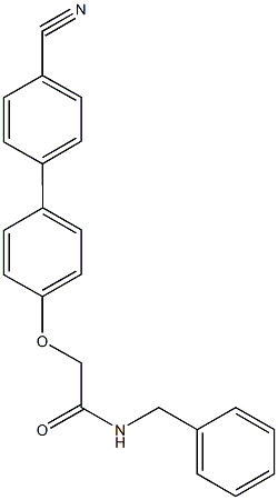 N-benzyl-2-[(4'-cyano[1,1'-biphenyl]-4-yl)oxy]acetamide Struktur