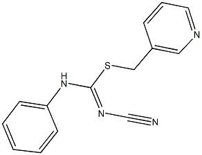 3-pyridinylmethyl N'-cyano-N-phenylimidothiocarbamate Struktur